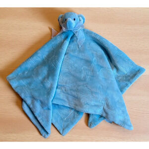 Jimco Lamp Embossed Teal Elephant Giraffe Large Plush Lovey Security Blanket